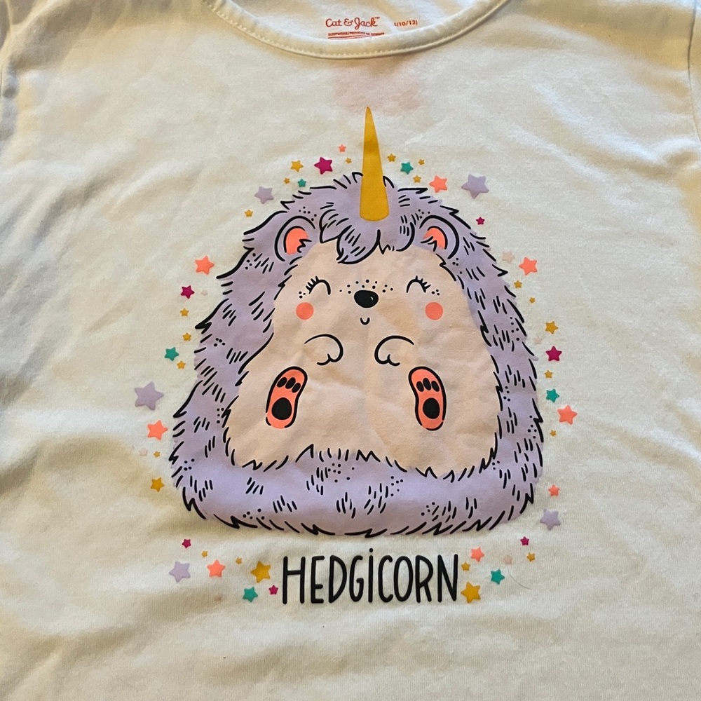 Cat & Jack Kids Hedgicorn Graphic Long Sleeve Tee - White